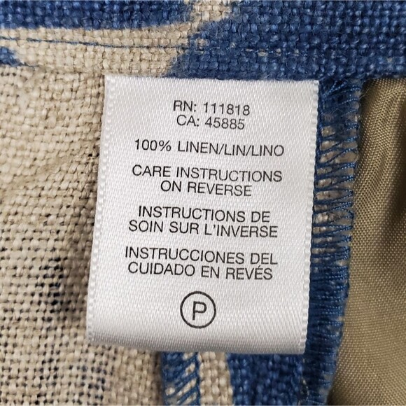 MICHAEL MICHAEL KORS Blue Poppy Linen Pleated Mini Skirt Size 6 - Picture 4 of 6